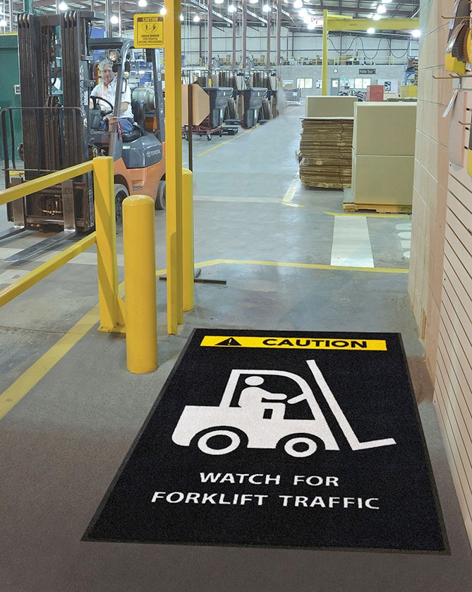 Safety Forklift PromoMatting Custom Logo Mats Promotional Floor Mats