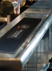 PromoMatting bar mats provide excellent branding opportunities, as do custom floor mats