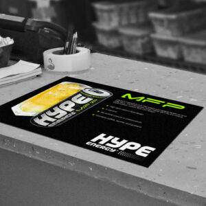 counter logo mat
