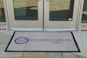 Custom printed California Bank entrane mat