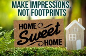 Title graphic: Make Impressions, Not Footprints