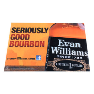 Evan Williams Bourbon Floor Mat: Dye Sub Classic POP/Display Floor Mat • Counter/Bar Mat for grabbing attention to any display.
